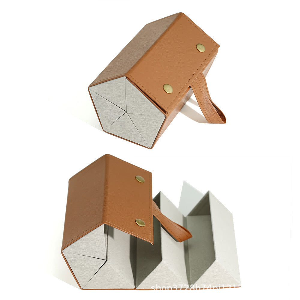 Foldable Sunglasses Storage Case – Multi-Grid Organizer for Eyeglasses & Sunglasses