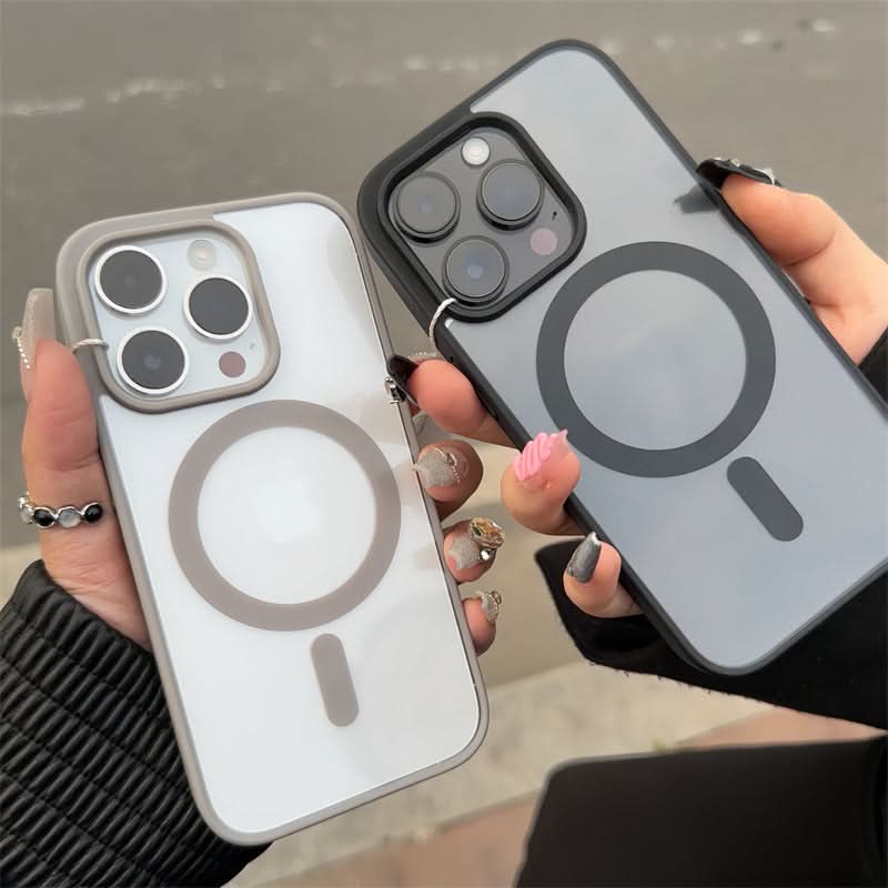 Magnetic Transparent iPhone Case, Frosted Protection