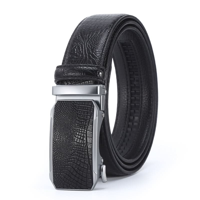 Crocodile Pattern Leather Belt for Men