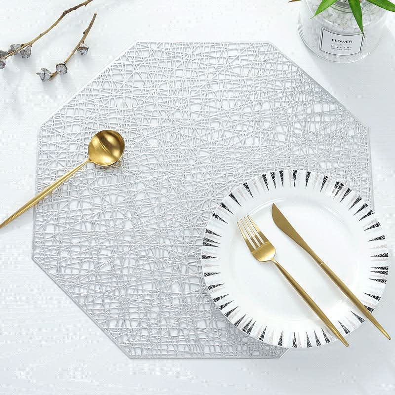 PVC Heat-Resistant Hollow Placemats for Dining