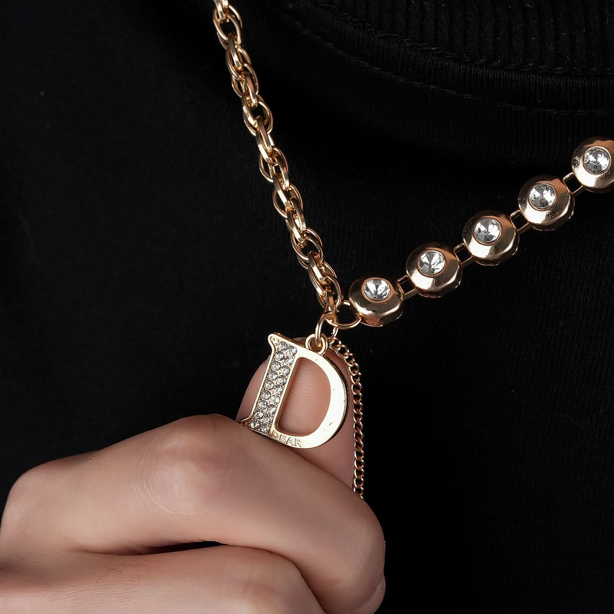 Men's Double Letter Necklace – Fashionable Statement Jewelry