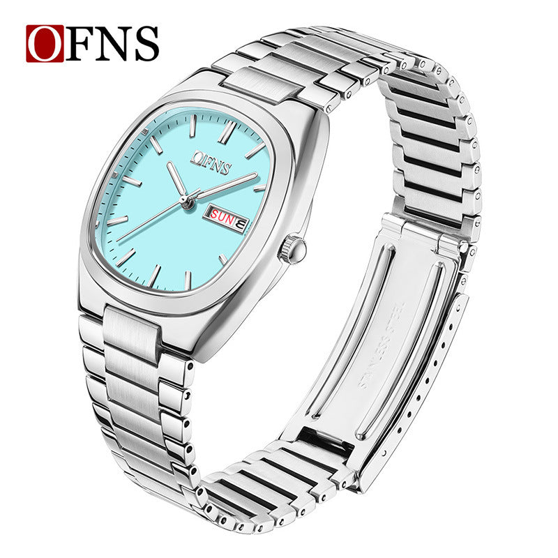 OFNS Women’s Quartz Watch – Luxury Steel Strap, Calendar Display Business Wristwatch
