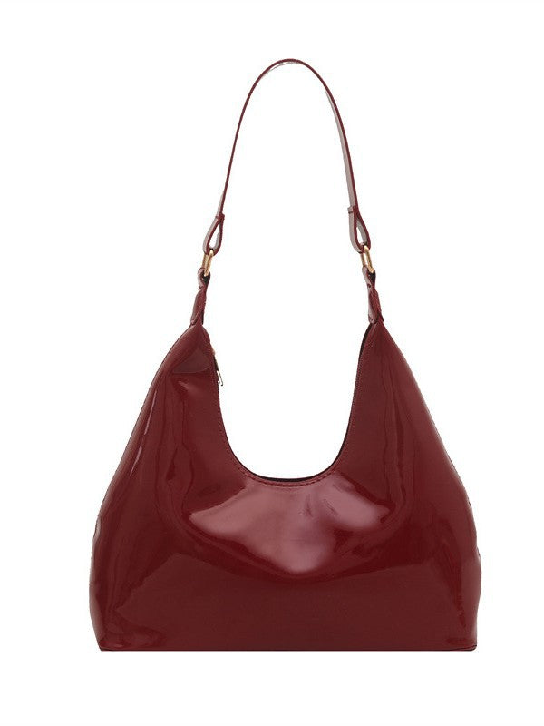 Retro Leather Shoulder Bag – Classic PU Underarm Purse for Women