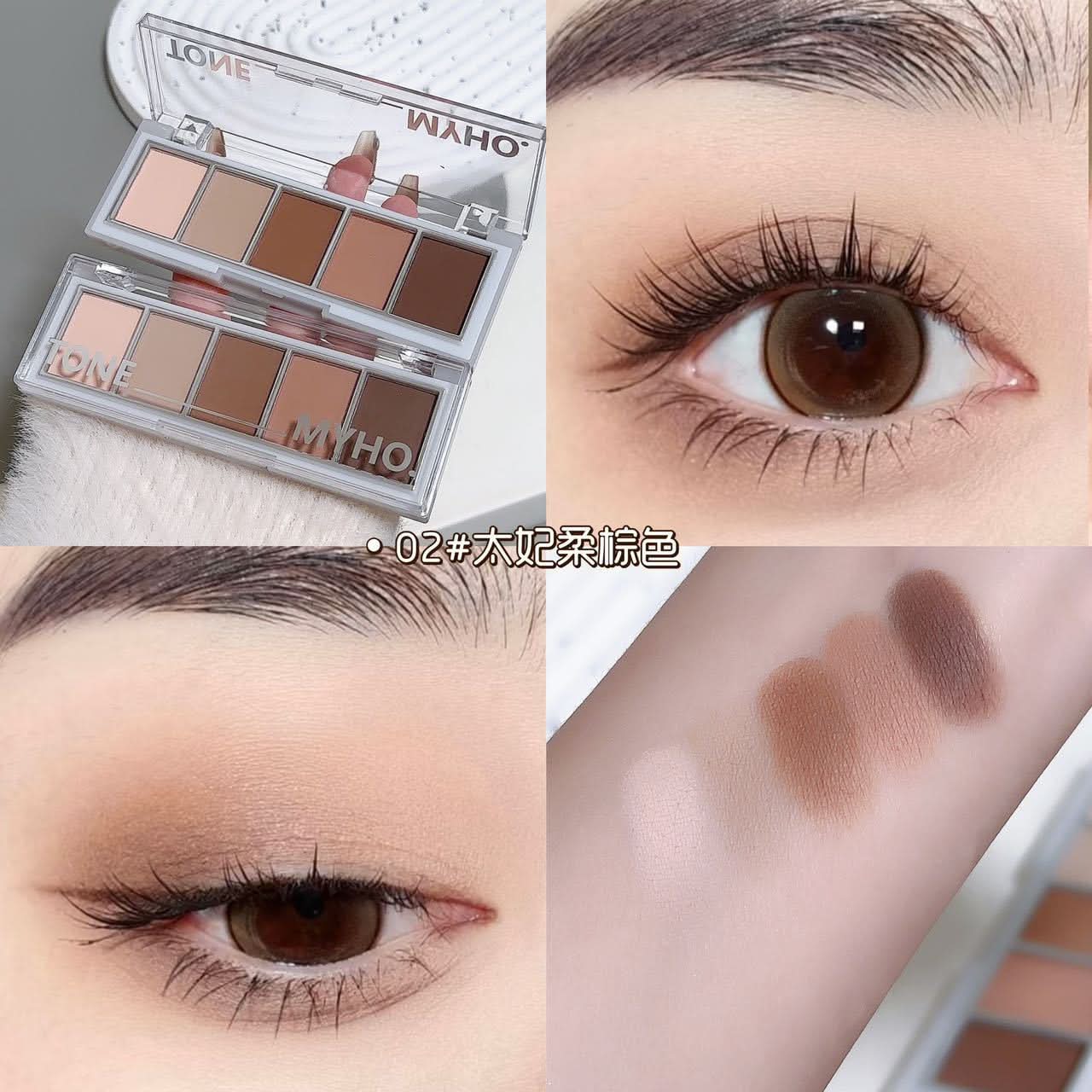 5-Color Contour & Eyeshadow Palette – Matte & Pearlescent