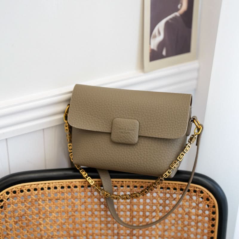 Women's Soft PU Leather Chain Crossbody Bag – Retro Style