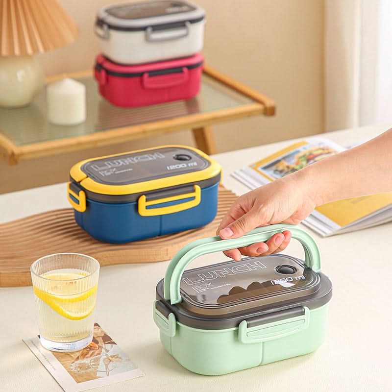 1200ml Microwave-Safe Salad Single Layer Lunch Box – For Students & Office Workers