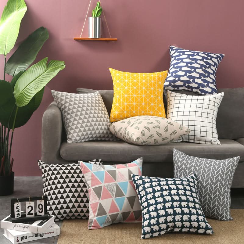 Nordic Style Linen Pillowcase (Set of 2)