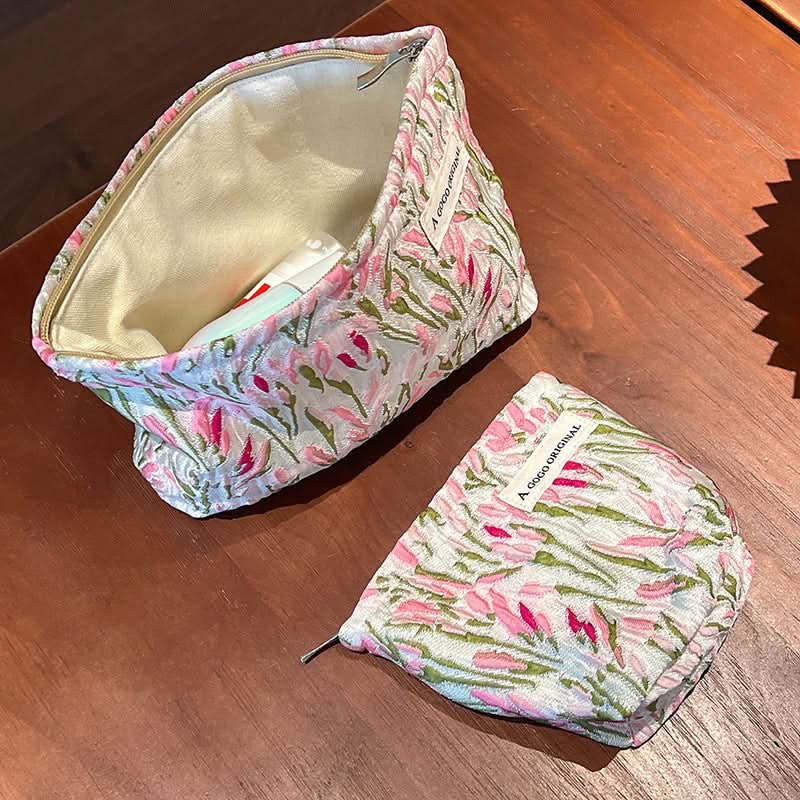 Tulip Cosmetic Bag – Large Capacity Travel Makeup Organizer for Women