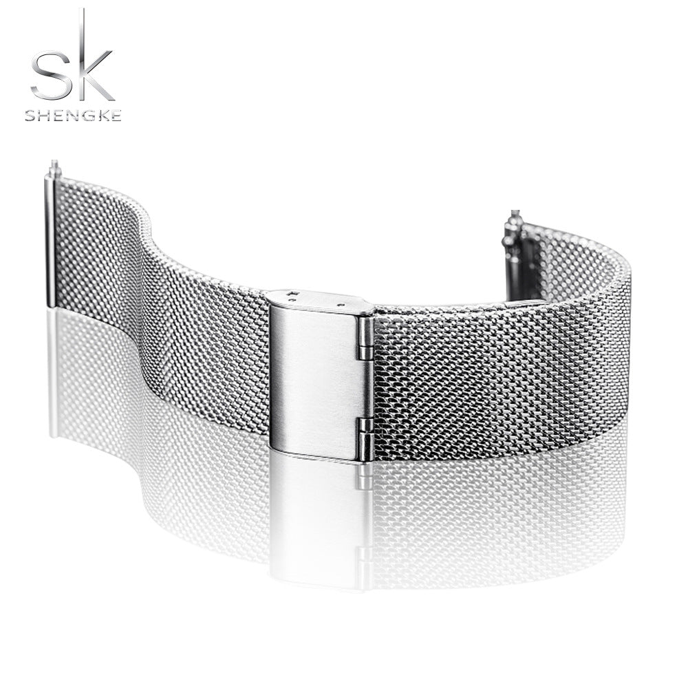 SK Women’s Quartz Watch – Milanese Mesh Strap, Waterproof Analog Wristwatch