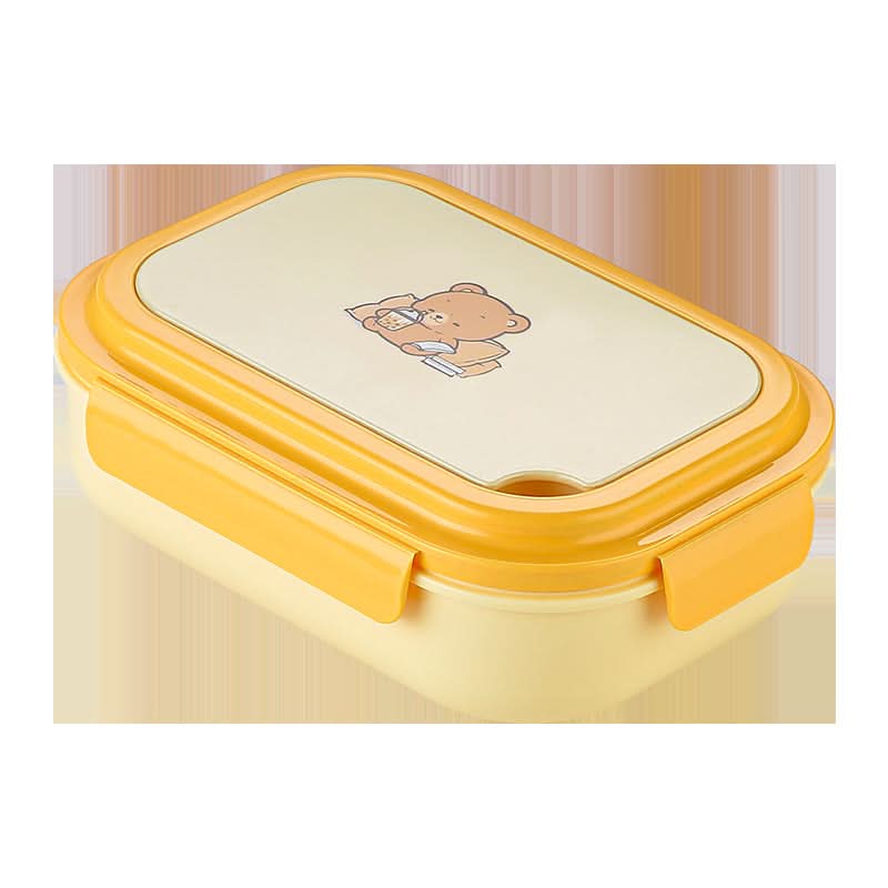 Cute Bear Bento Lunch Box – 800-1000ml Microwave-Safe