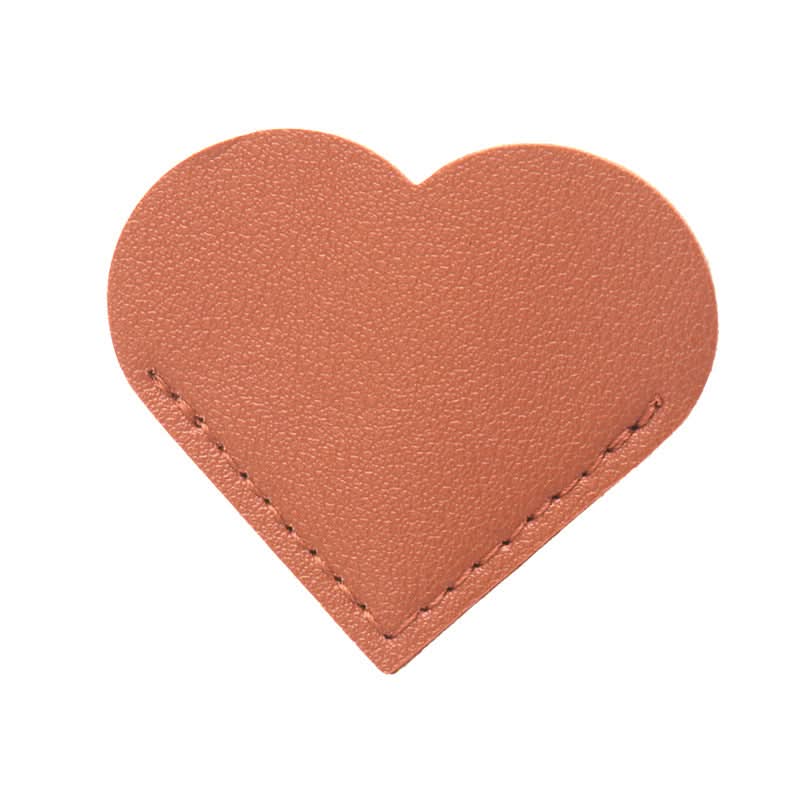 Pack of 2-pcs Heart-Shaped Leather Bookmark