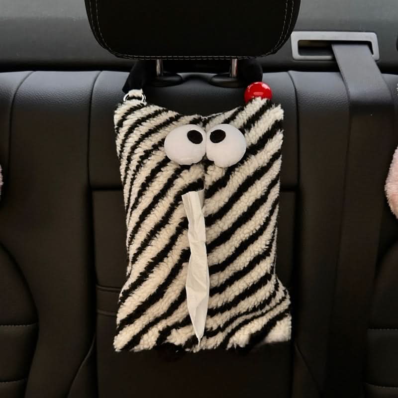 Cartoon Monster Plush Tissue Box for Car