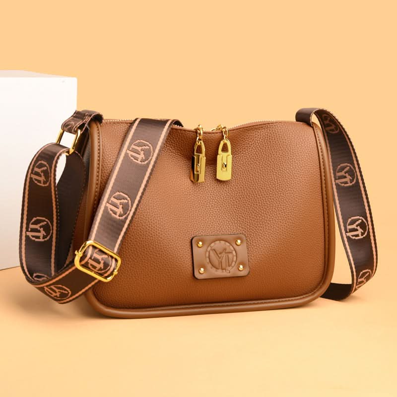Women's Soft PU Leather Messenger Bag – With Wide Strap