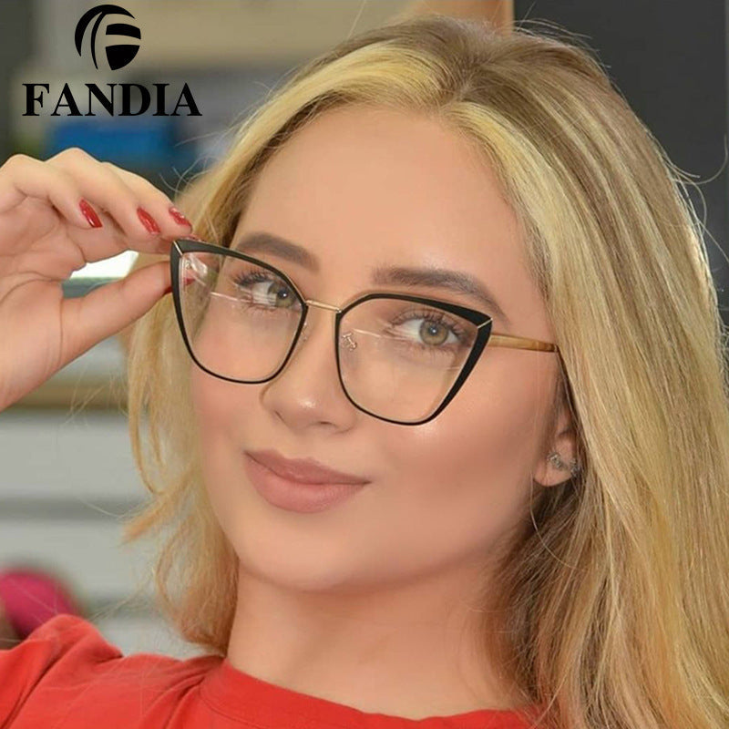 Metal Blue Light Blocking Glasses – Dual-Color Frame, Spring Temple Design