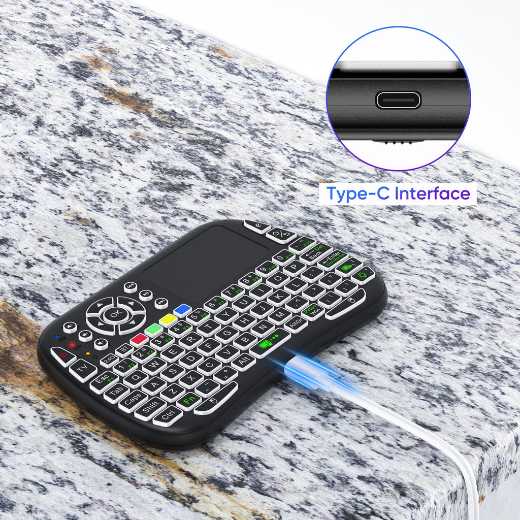 Wireless RGB Backlit Keyboard with Touchpad – Compact Multi-Key Design