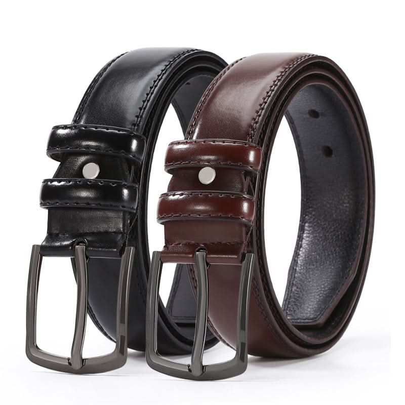 Men's Double-Stitch Imitation Leather Belt