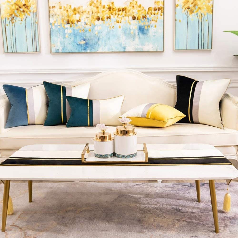 Spliced Solid Color Square & Rectangular Pillow