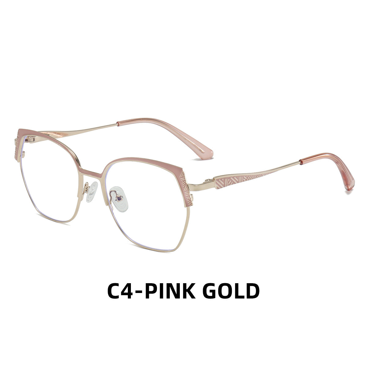 Stylish Metal Blue Light Blocking Glasses Frame for Women