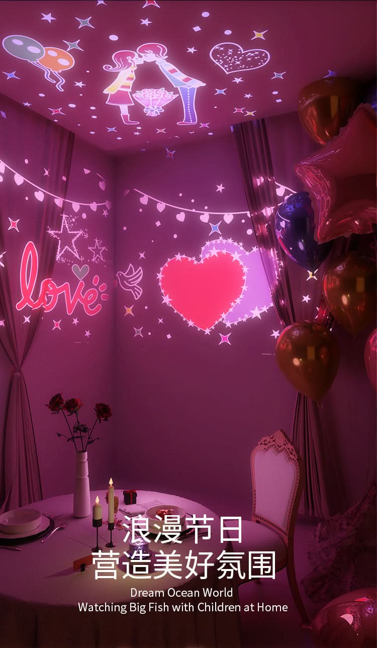 Cute Rabbit and Deer Night Light Projector