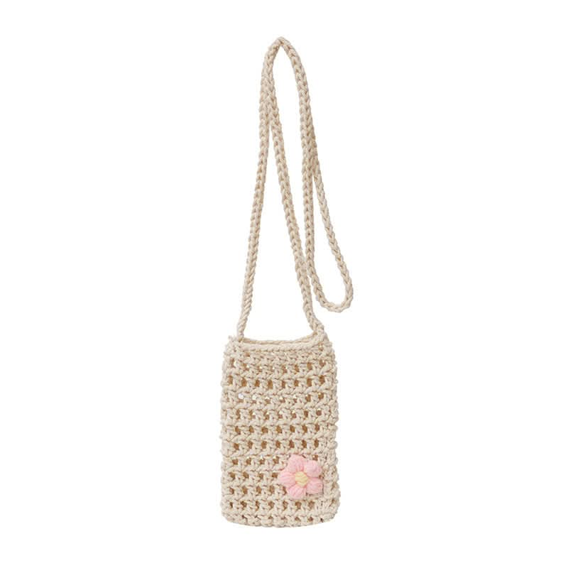 Trendy Woven Floral Crossbody Bag – Woolen Mini Shoulder Bag