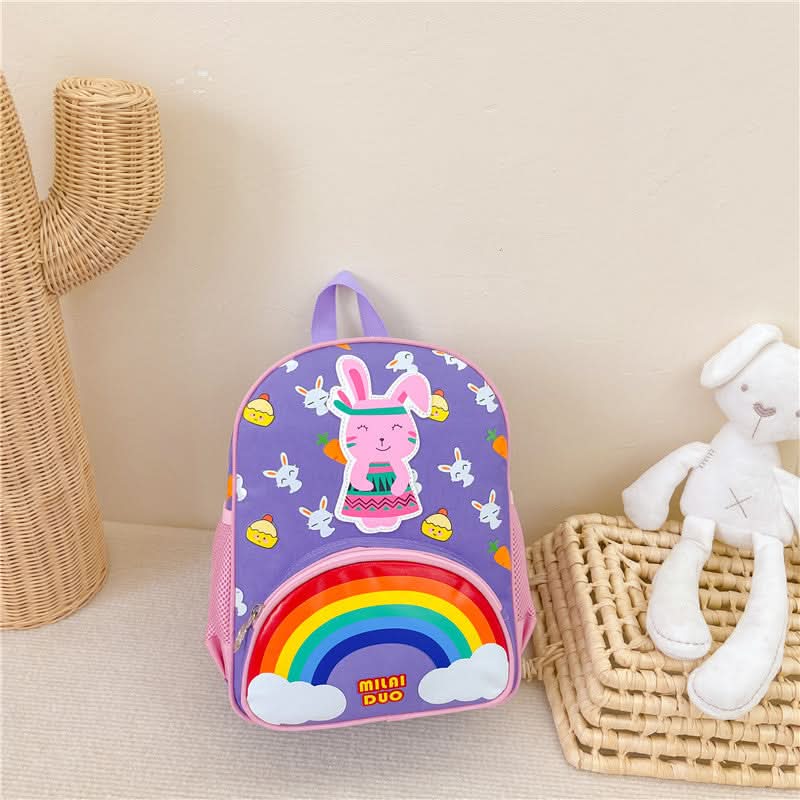 Cute Bunny & Mouse Kindergarten Backpack – Ultra-Light School Bag for Girls