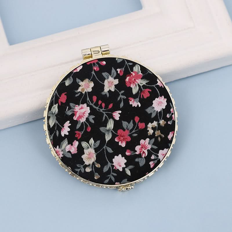 Chinese-Style Portable Mini Makeup Mirror - Double-Sided Folding Design (Set of 2 pcs.)