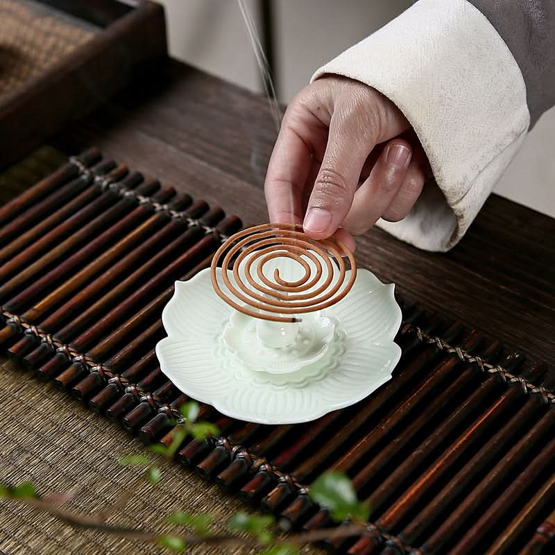 Ceramic Lotus Incense Burner