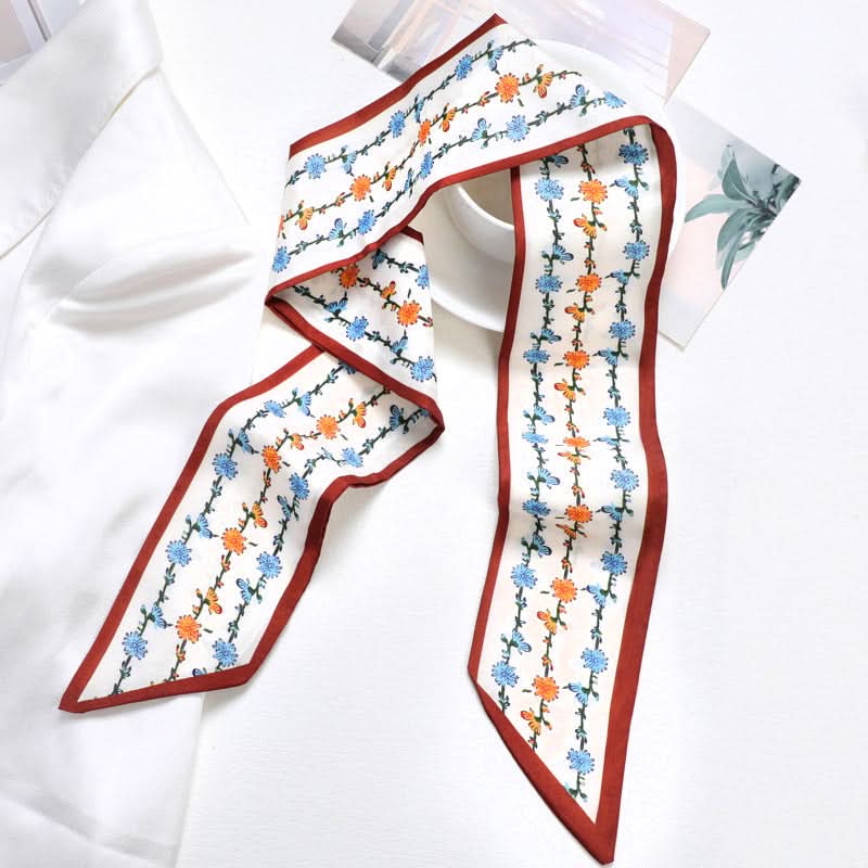 Silk Scarf Ribbon Ponytail Bow - Letter Headband Accessory (Set of 2pcs.)