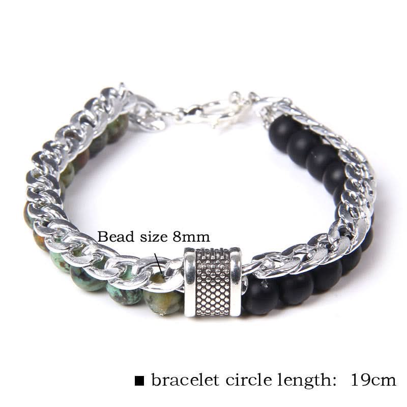 Men’s Trendy Double-Layer Bracelet – For Casual & Business Style