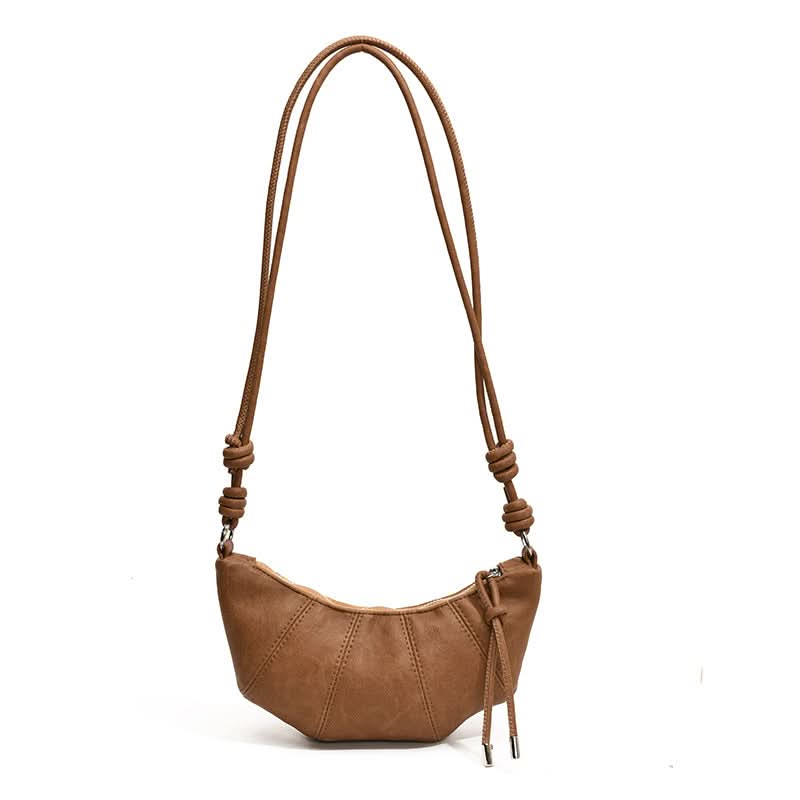Women’s Retro PU Leather Dumpling Bag – Trendy Small Shoulder Bag