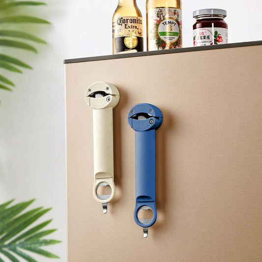 Multifunctional Can & Bottle Opener – Magnetic Lid, Screw Cap, Beer & Can Opener