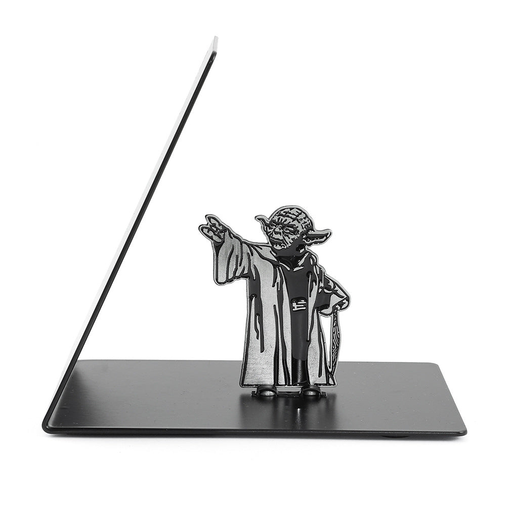 Star Wars Baby Yoda & Mandalorian Metal Bookends – Desktop Organizer