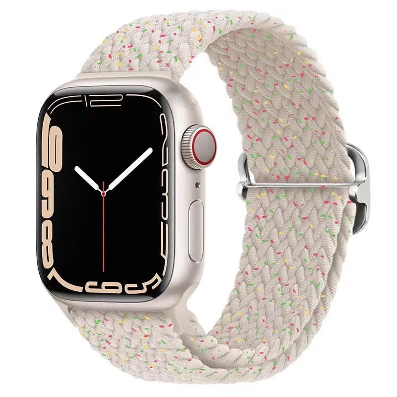 Adjustable Woven Nylon Band for Apple Watch –With Buckle, 38mm-49mm (Only Strap)