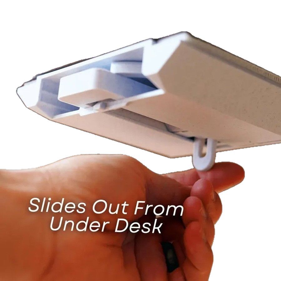 Foldable Under-Desk Cup Holder – Wall-Mounted Retractable Drink Holder