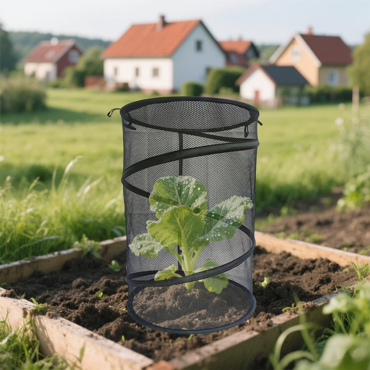 Garden Plant Protection Net Cover – Insect & Bird Barrier Mesh with Ground Stakes