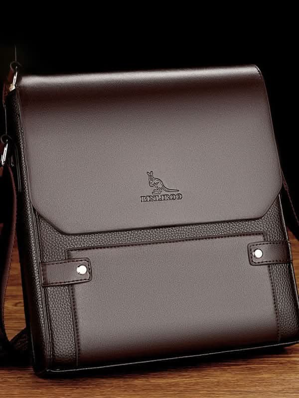 Men's Retro PU Leather Business Messenger Bag – Shoulder Briefcase