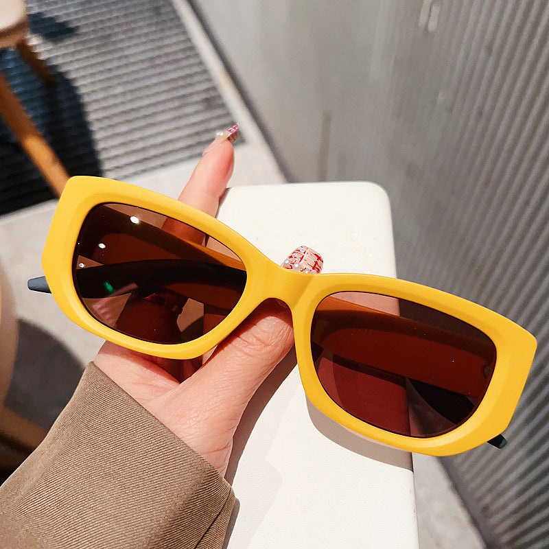Square Sunglasses for Women – UV400 Blue Retro Fashion Shades for Round Faces