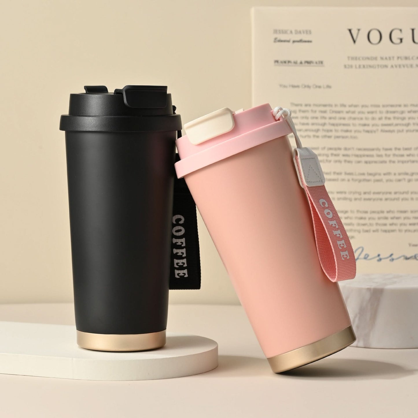 Vacuum Insulated Coffee Thermos Cup – Double-Walled Hot & Cold Bottle (500ml)