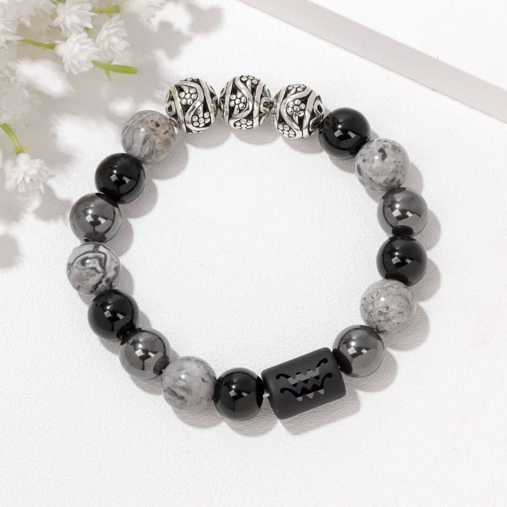Constellation Zodiac Bracelet – 10mm Natural Stone Beaded Bracelet