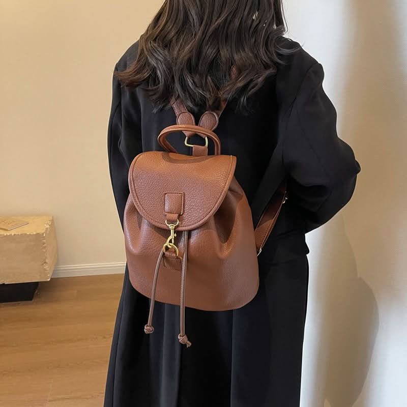 Women's Stylish PU Leather Backpack – Travel & School Bag