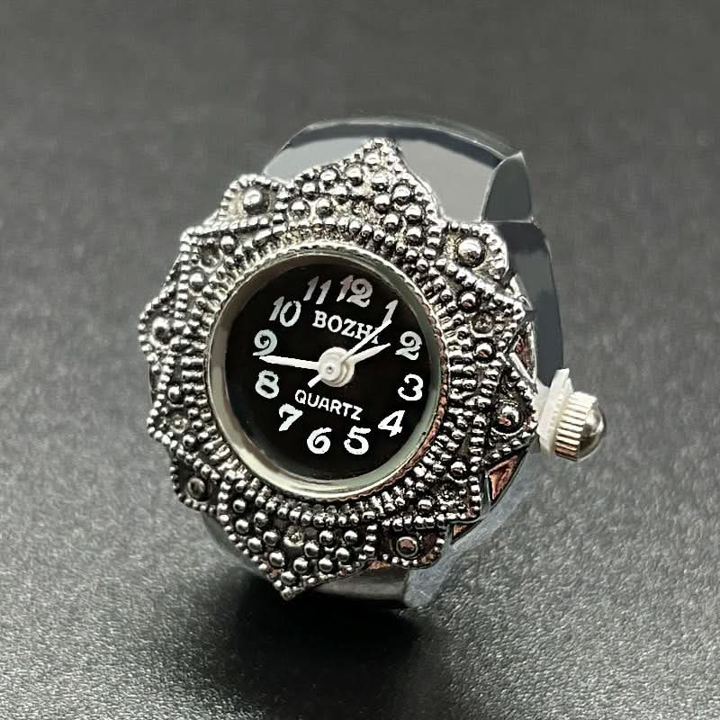 Unisex Minimalist Ring Watch – Quartz Finger Watch, Stainless Steel Band