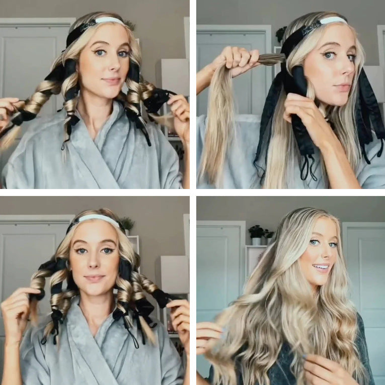 Heatless Curling Headband – Octopus Hair Curler for Lazy Styling for Overnight Curls