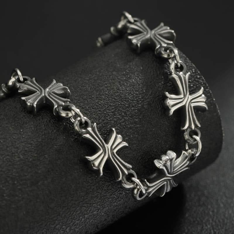Men’s Titanium Steel Cross Necklace – Punk Hip-Hop Chain