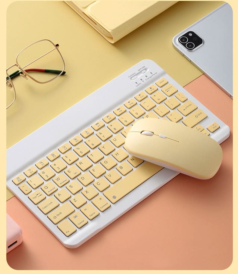 Portable Wireless Bluetooth Keyboard and Mouse Set
