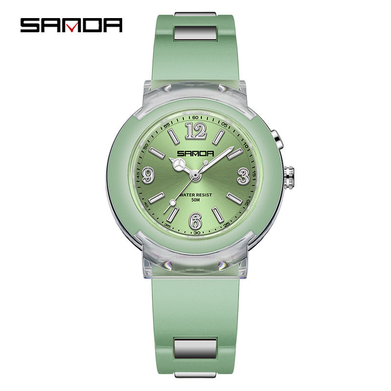 Sanda Kids Waterproof Quartz Watch – LED Light Analog Sports Watch for Boys & Girls