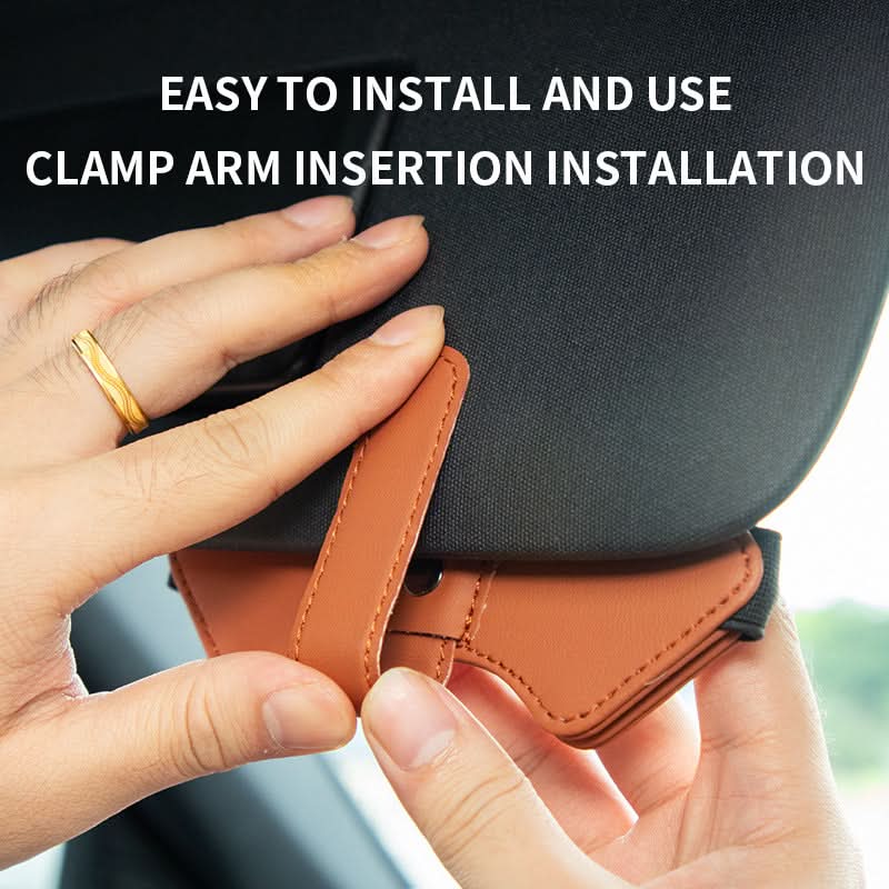 Dual-Purpose Car Sunshade Glasses & Ticket Holder
