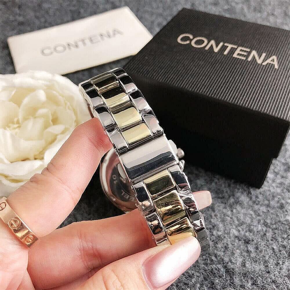 Unisex Three-Eye Quartz Watch with Steel Strap