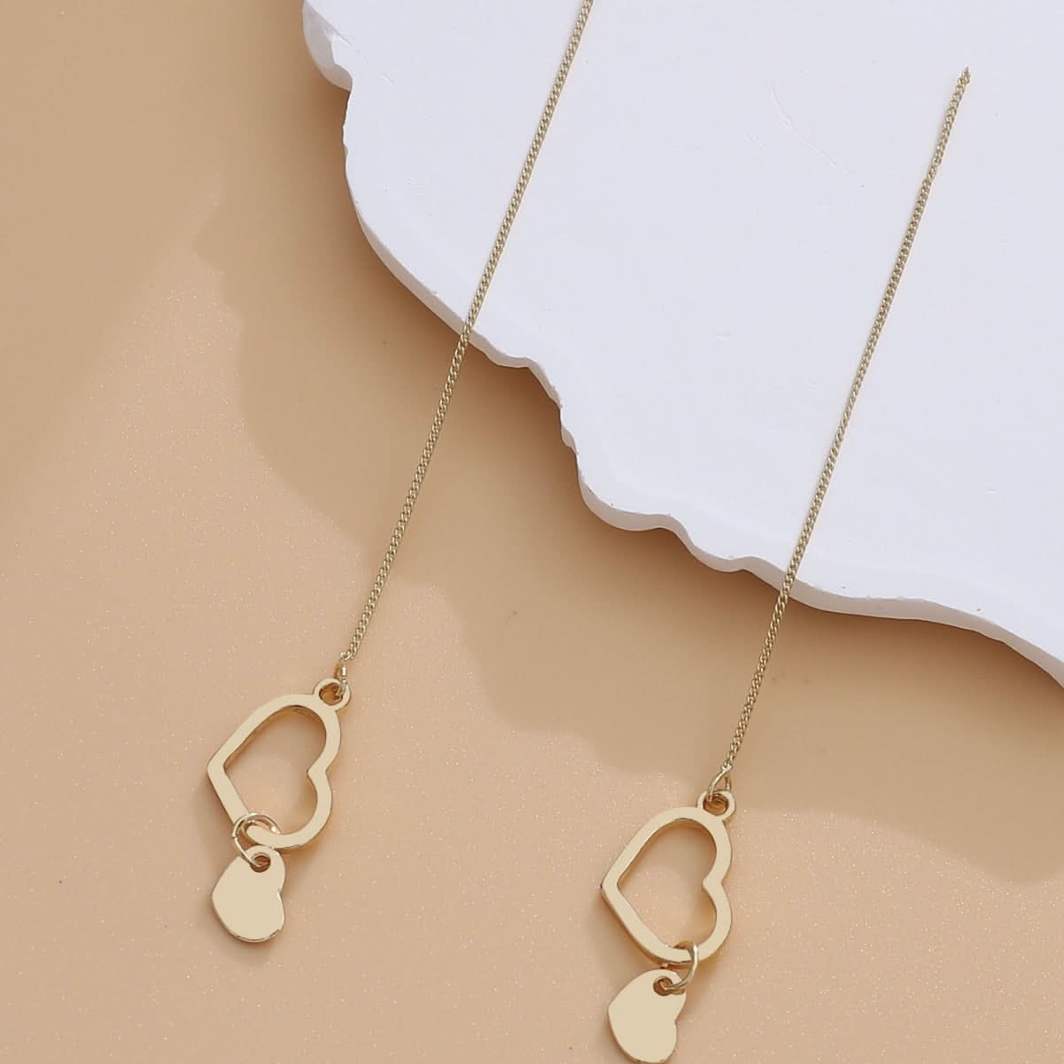 Love Heart Tassel Earrings for Women