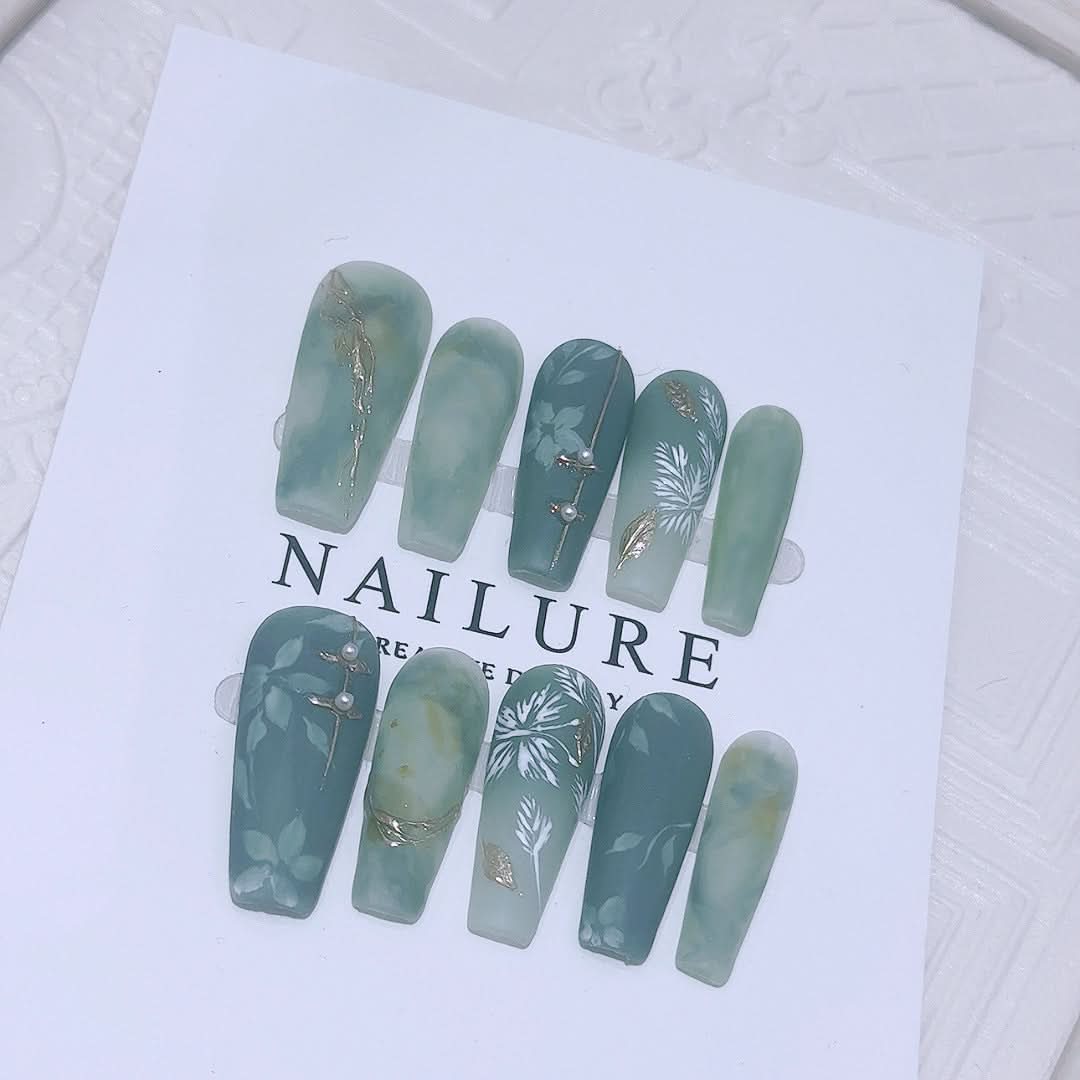Chinese Style Watercolor Nail Art Stickers –  Smudged Design