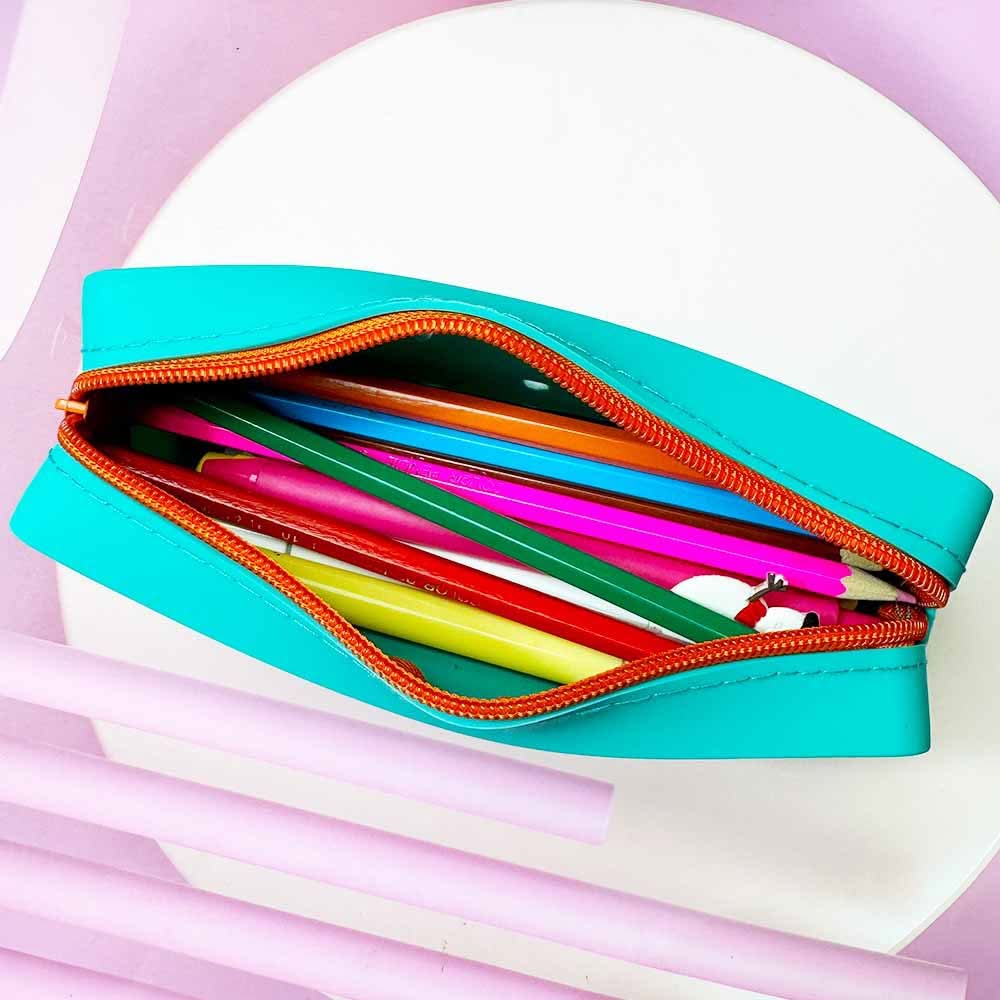 Silicone Cartoon Pencil Case, Large Capacity